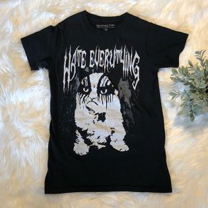 Comical Grumpy Cat “Hate everything” black t-shirt